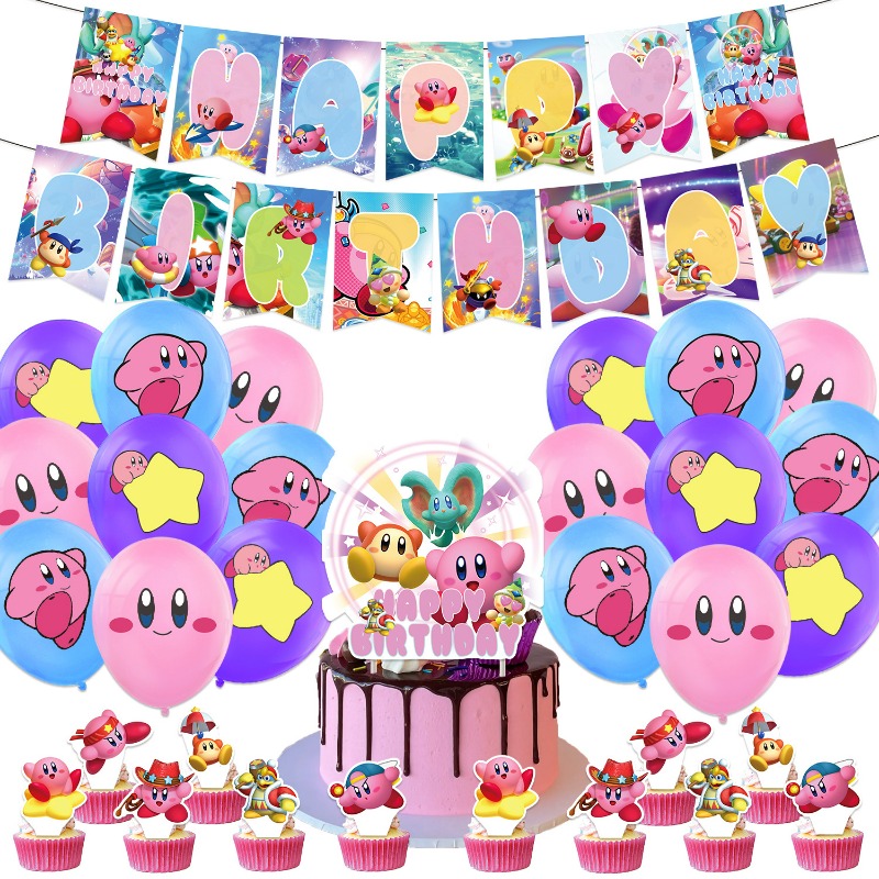 Model Kit Kirby - Kirby Theme Birthday Party Decorations Set