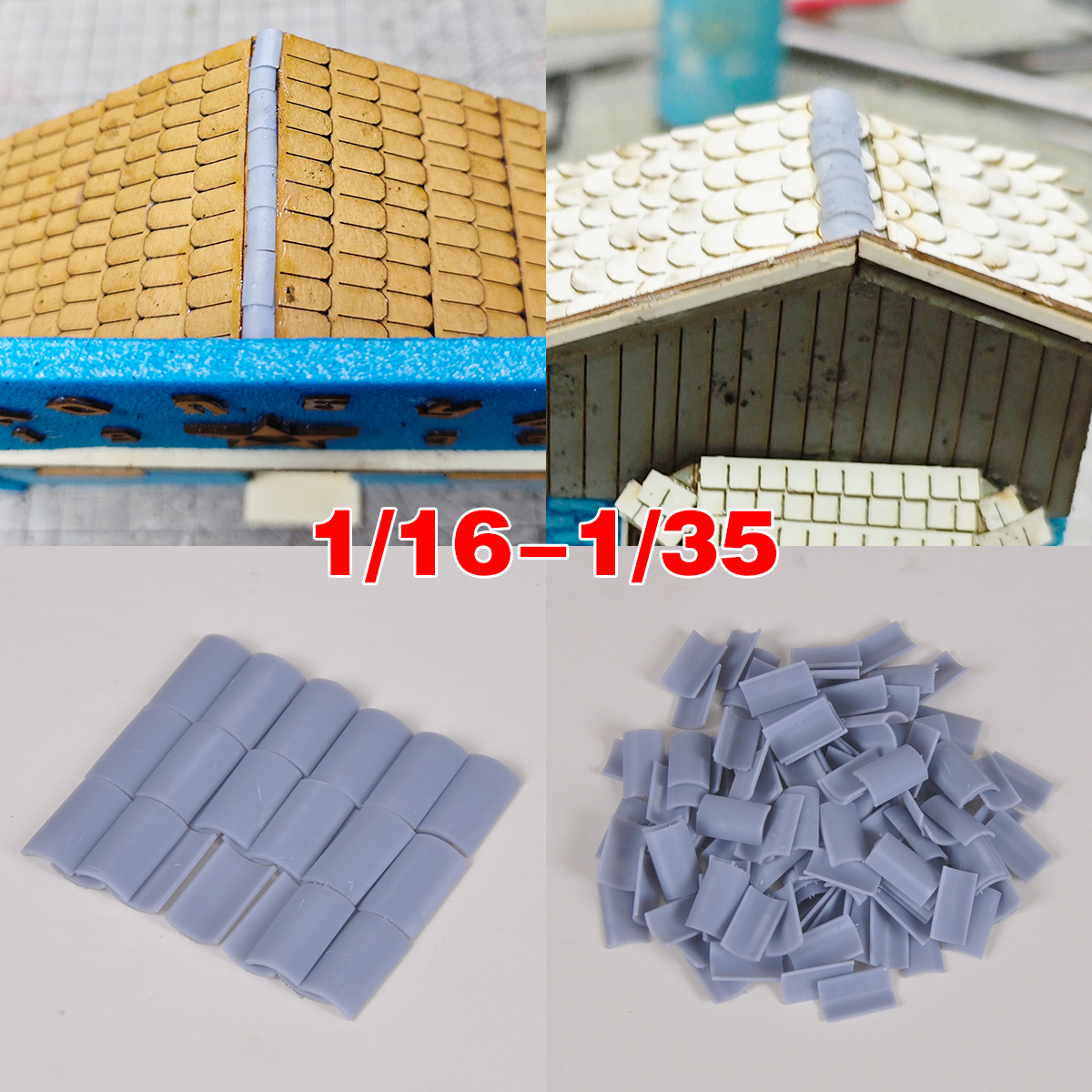 Model Kit Ikaruga - Assembly house tile roof Building components
