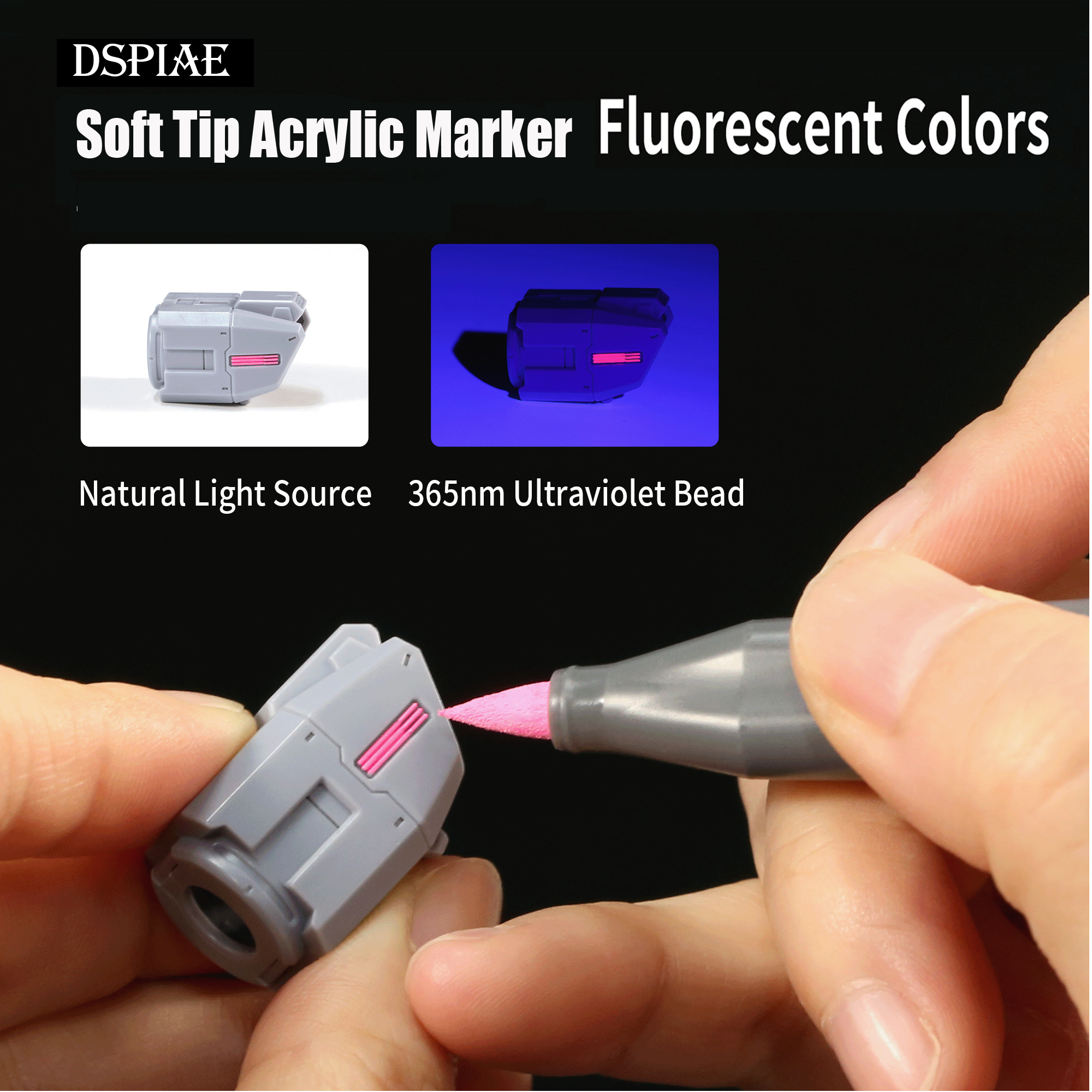 Model Kit Paint Set - DSPIAE Environment-Friendly Water-Based Soft Head Marker