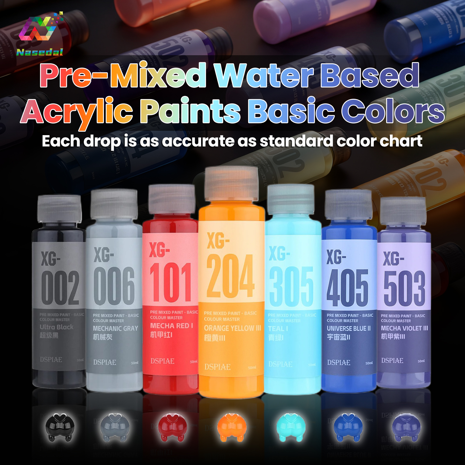 Model Kit Paint Set - DSPIAE XG Series 50ML Pre Mixed