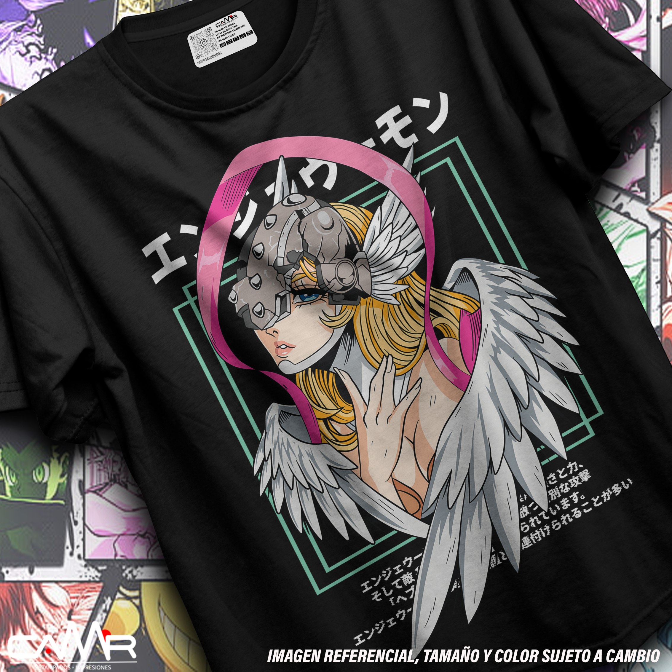 Model Kit Imperialdramon - Angemon Shirt Digimon Anime Patamon Tshirt