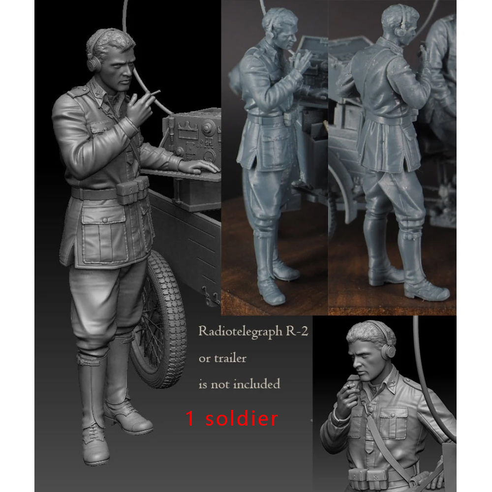 Model Kit Italeri - 1/35 Italian soldiers, , Radiotelegraph, Resin