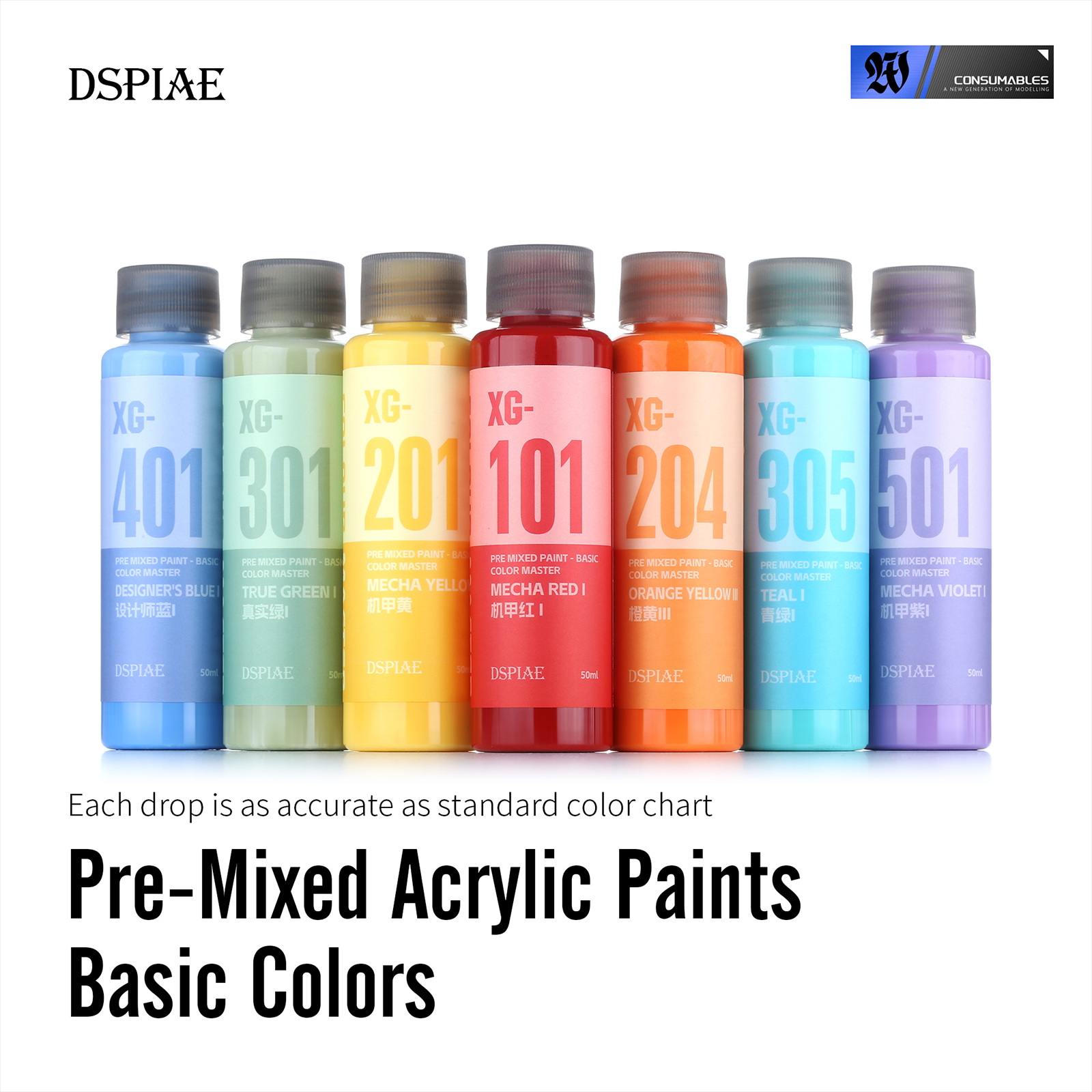 DSPIAE XG Series 50ML Pre Mixe - Model Kit Paint Set review and price