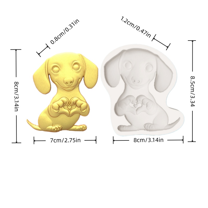 Dachshund Dog Silicone Mold, F - Model Kitchen Set review and price