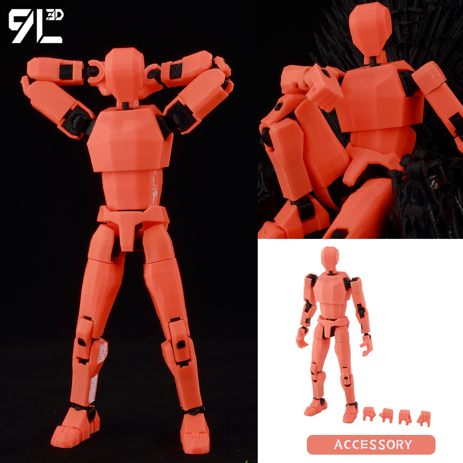 9L 3D Printed Articulated Dumm - Model Kit Joints review and price