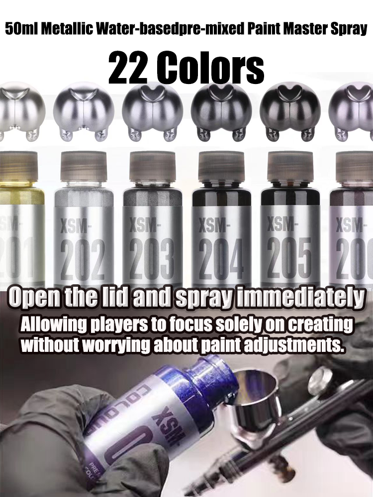 XSM 50ml Metallic Water-basedp - Model Kit Paint Set review and price