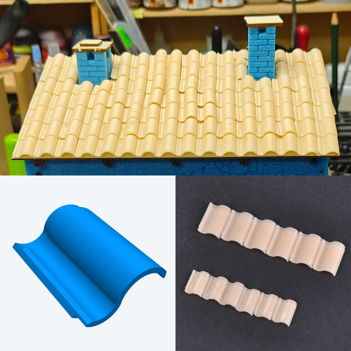 Assembly house tile roof Build - Model Kit Ikaruga review and price