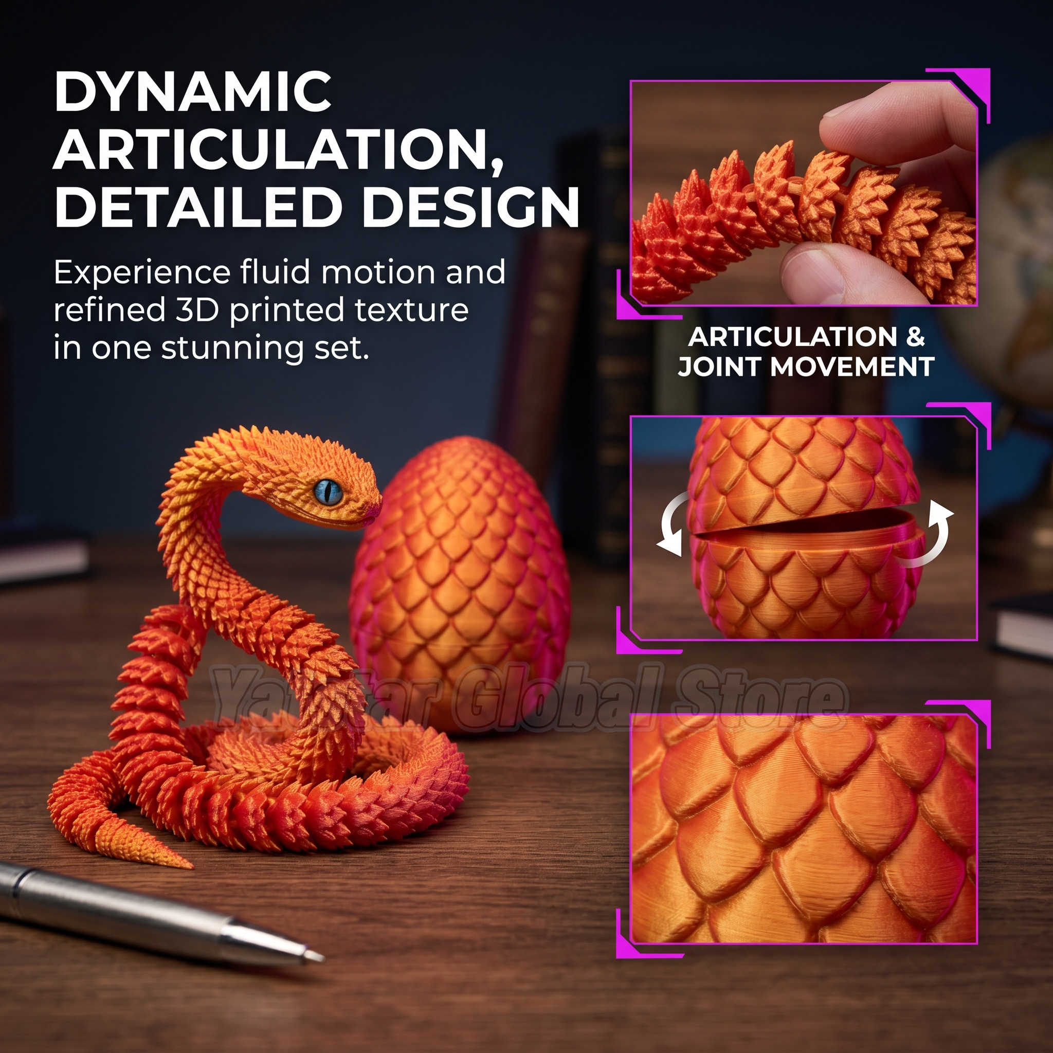3D Printed Snake Egg Toy Creat - Model Kit Joints review and price